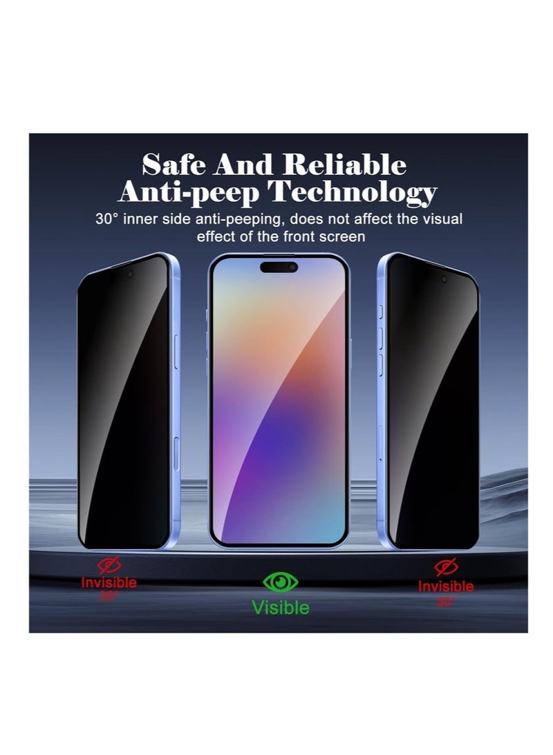 Nova future 2 Pack Privacy Screen Protector for iPhone 17/ iPhone 17 Pro,[30° Anti-Spy][9H Hardness][Anti Scratch][Bubble Free] Tempered Screen Protector for iPhone 17/17 Pro 6.3-Inch (Boxed, 2PCS) - Image 3